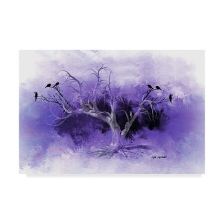 Ata Alishahi 'Dead Tree And Black Birds' Canvas Art,16x24